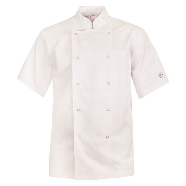 Executive Chef Jacket Short Sleeve Light Weight With Press Studs Thumbnail