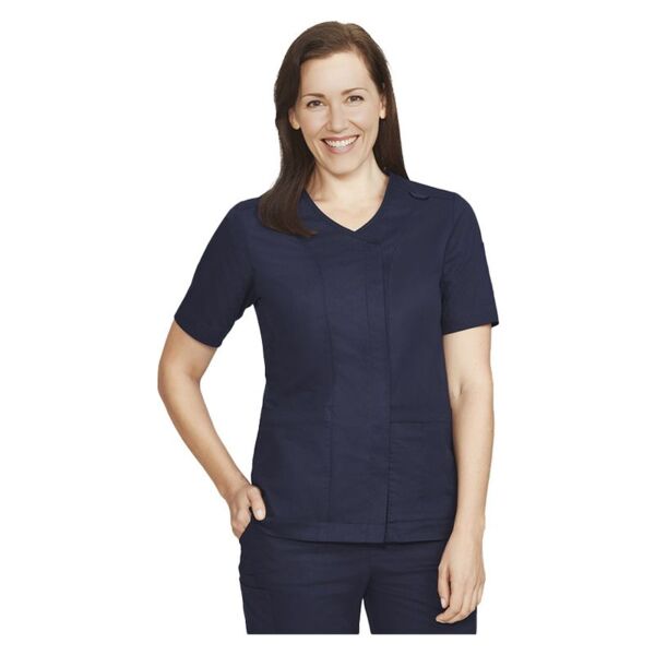 Womens Parks Zip Front Crossover Scrub Top Thumbnail