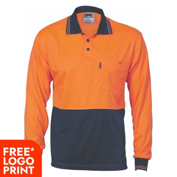 Hi Vis Two Tone Cool Breathe Polo Shirt Thumbnail